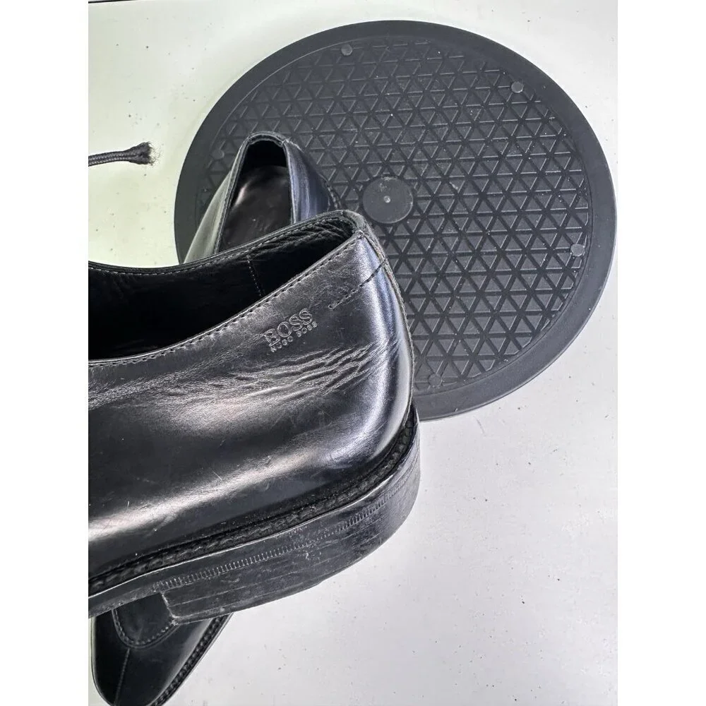 Hugo Boss Black Luxury Leather Derby Lace Up Oxford Dress Shoes Men's Sz 11